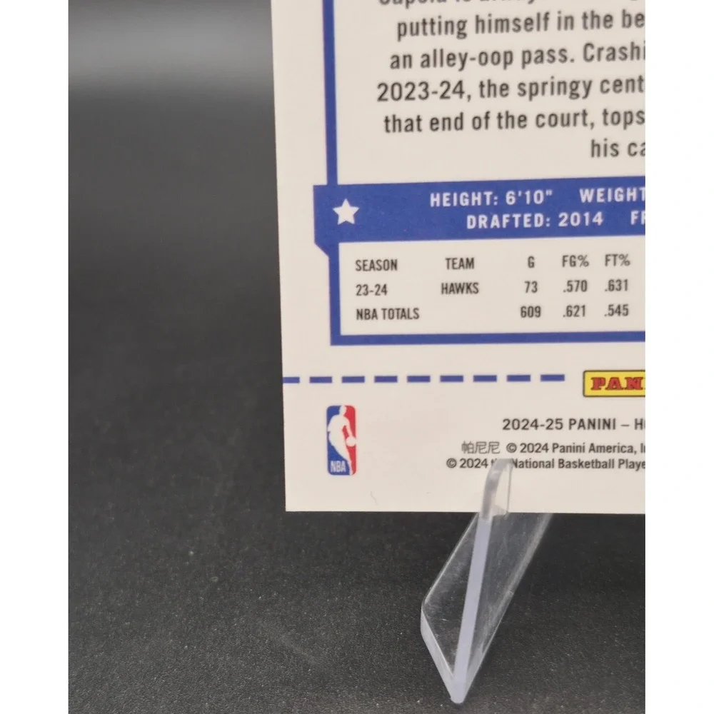 2024-25 NBA Hoops Premium Clint Capela #40 Purple Refractor /249 Atlanta Hawks